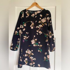 Navy Floral Dress